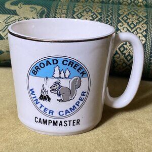 Boy Scouts Vintage Coffee Mug Broad Creek Winter Camper Campmaster Squirrel MD